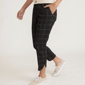 Marine Layer Black and White Windowpane Allison Pant